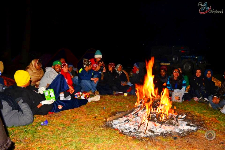 rama meadows night bonfire group