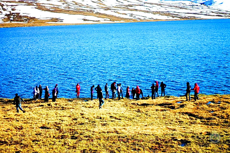 tourists sheosar lake deosai pakistan