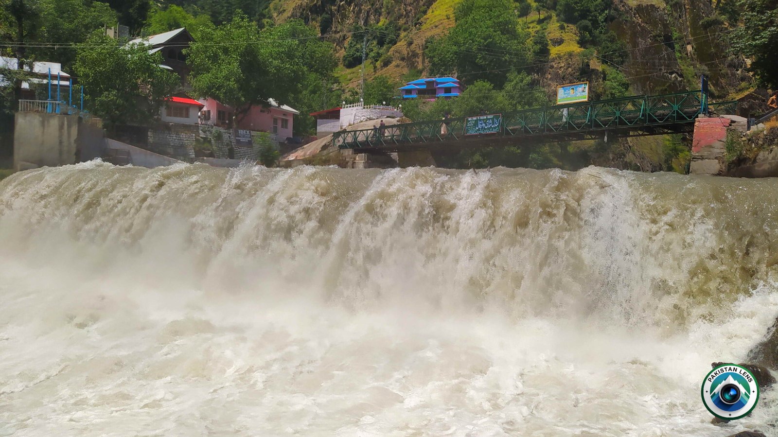 Beautiful waterfall landscape at Kutton in Neelum Valley Azad Kashmir