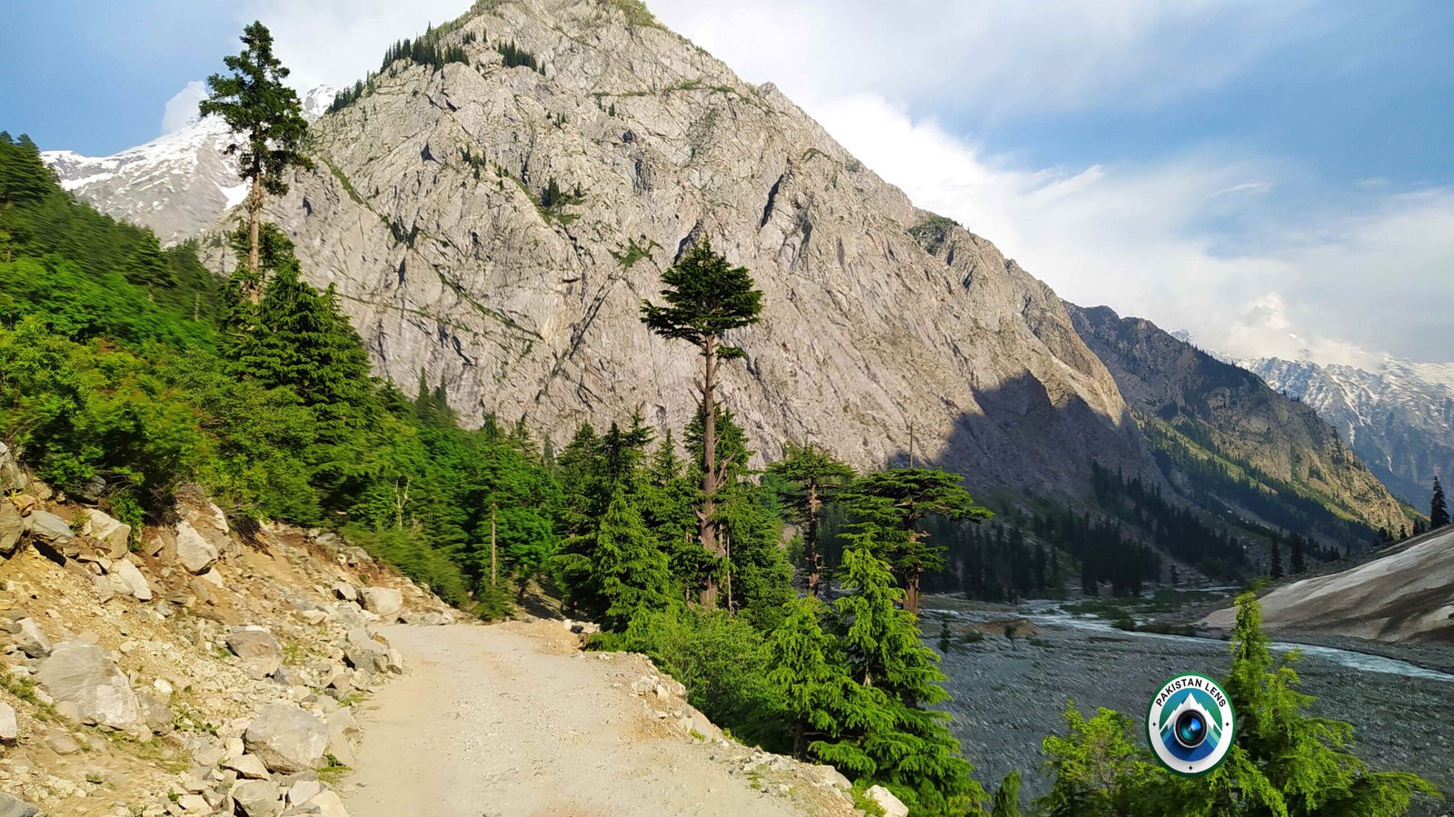 Mountain road leading to Mahodand Lake in Kalam Swat Pakistan